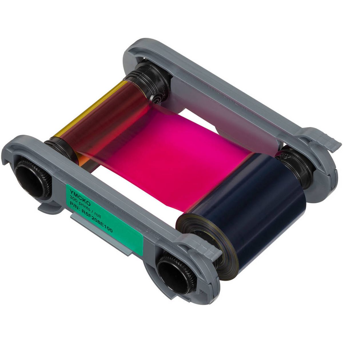 Evolis YMCKO Consumables Color Ribbon, Primacy 2 Compatible, 300 Prints, 1 Roll | R5F208M100