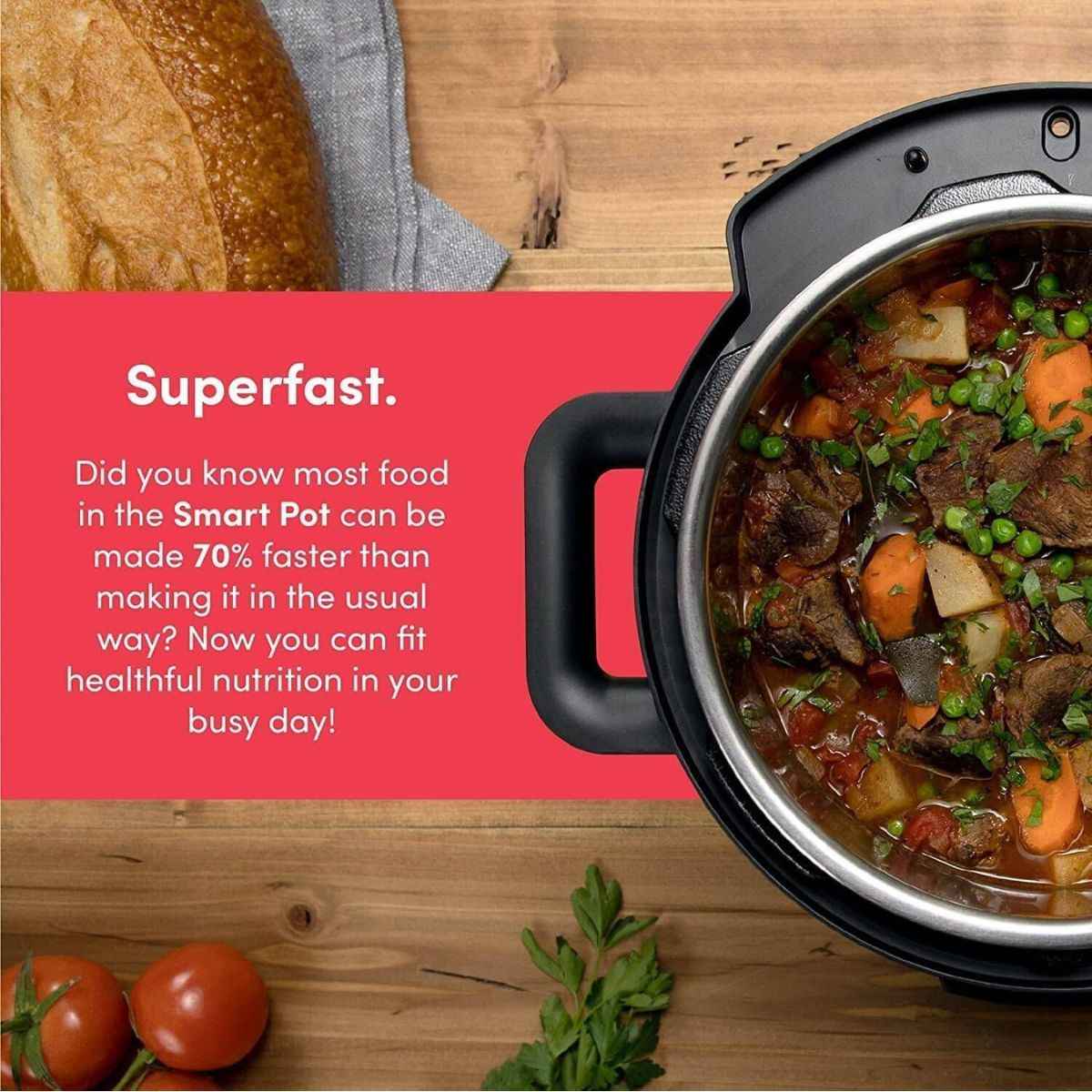 Nutricook Smart Pot 2 6L – NC‑SP204K 9‑in‑1 Electric Multicooker with 12 Smart Programs
