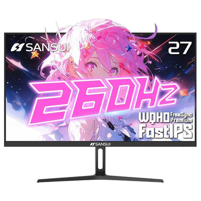 Sansui F6 PRO 27" QHD Gaming Monitor – 260Hz, 1ms (MPRT), Fast IPS, FreeSync Premium, HDR (ESA-G27F6Q PRO)