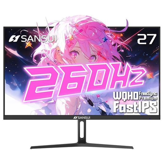 Sansui F6 PRO 27" QHD Gaming Monitor – 260Hz, 1ms (MPRT), Fast IPS, FreeSync Premium, HDR (ESA-G27F6Q PRO)