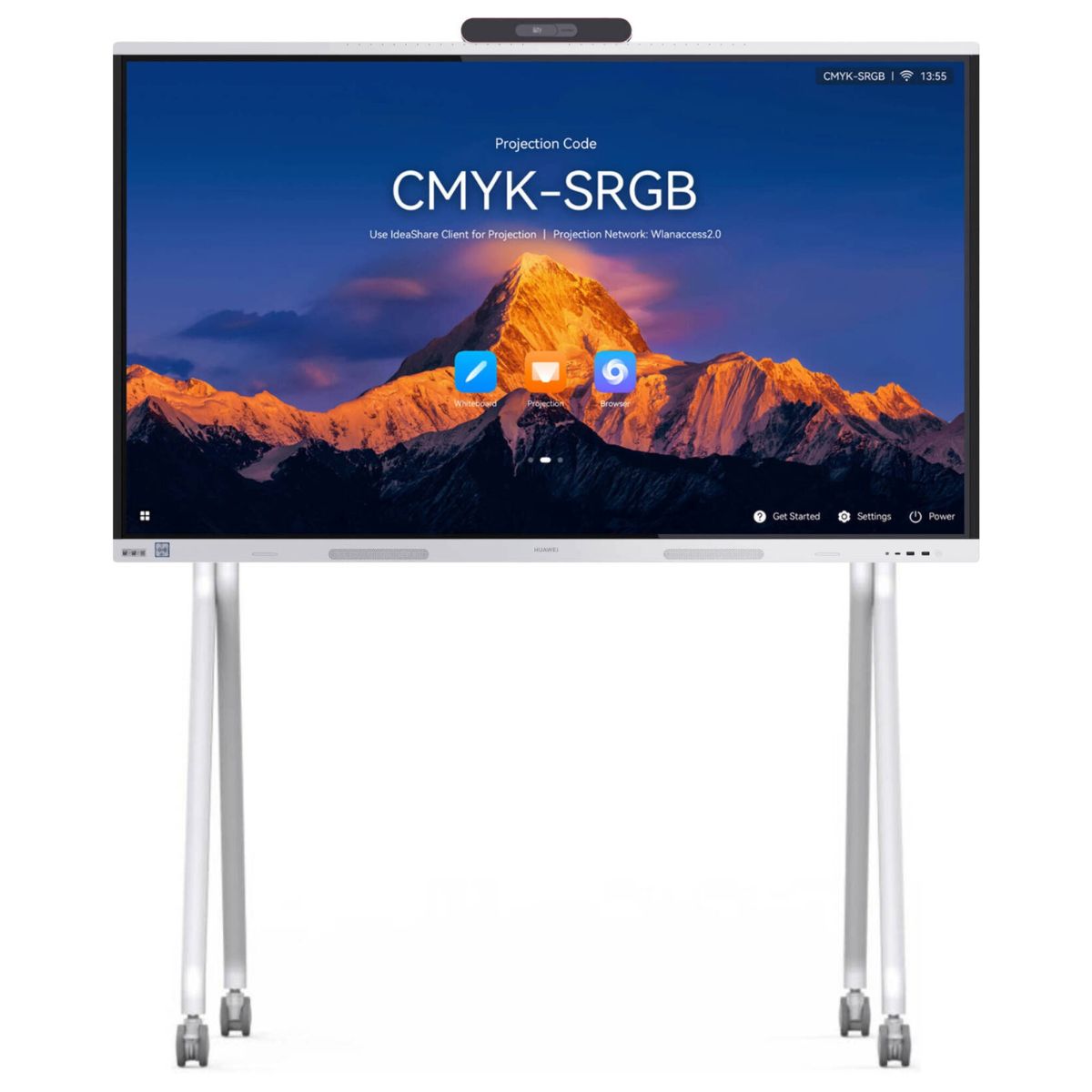 HUAWEI IdeaHub S3 65-Inch 4K UHD Interactive Display | Touchscreen | 4K Camera | 8GB RAM | 128GB | Rolling Stand | IHS3-65SA / WB1M0IDEAHUB07