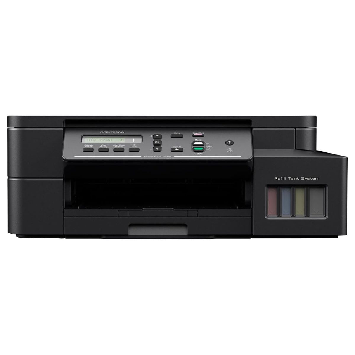 طابعة Brother DCP-T520W الكل في واحد بخزان حبر، طباعة عالية الجودة، بتكلفة منخفضة - راحة لاسلكية