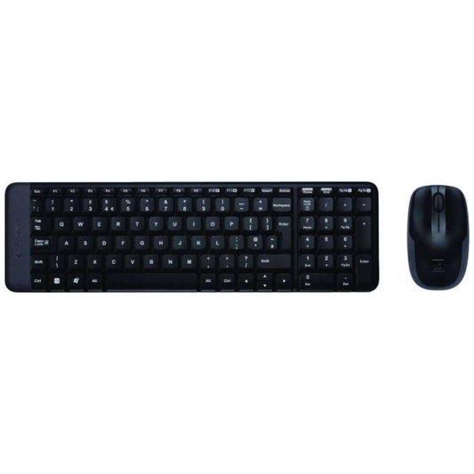 Logitech MK220 Wireless Keyboard and Mouse Combo – Compact Design, 2.4GHz, Long Battery Life (Black | EN / EN-AR)