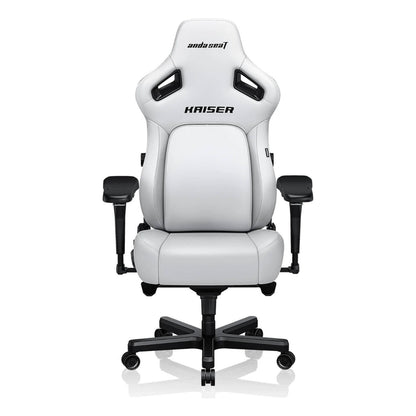 AndaSeat Kaiser 4 Series XL – Premium PVC Leather Gaming Chair (Cloudy White)