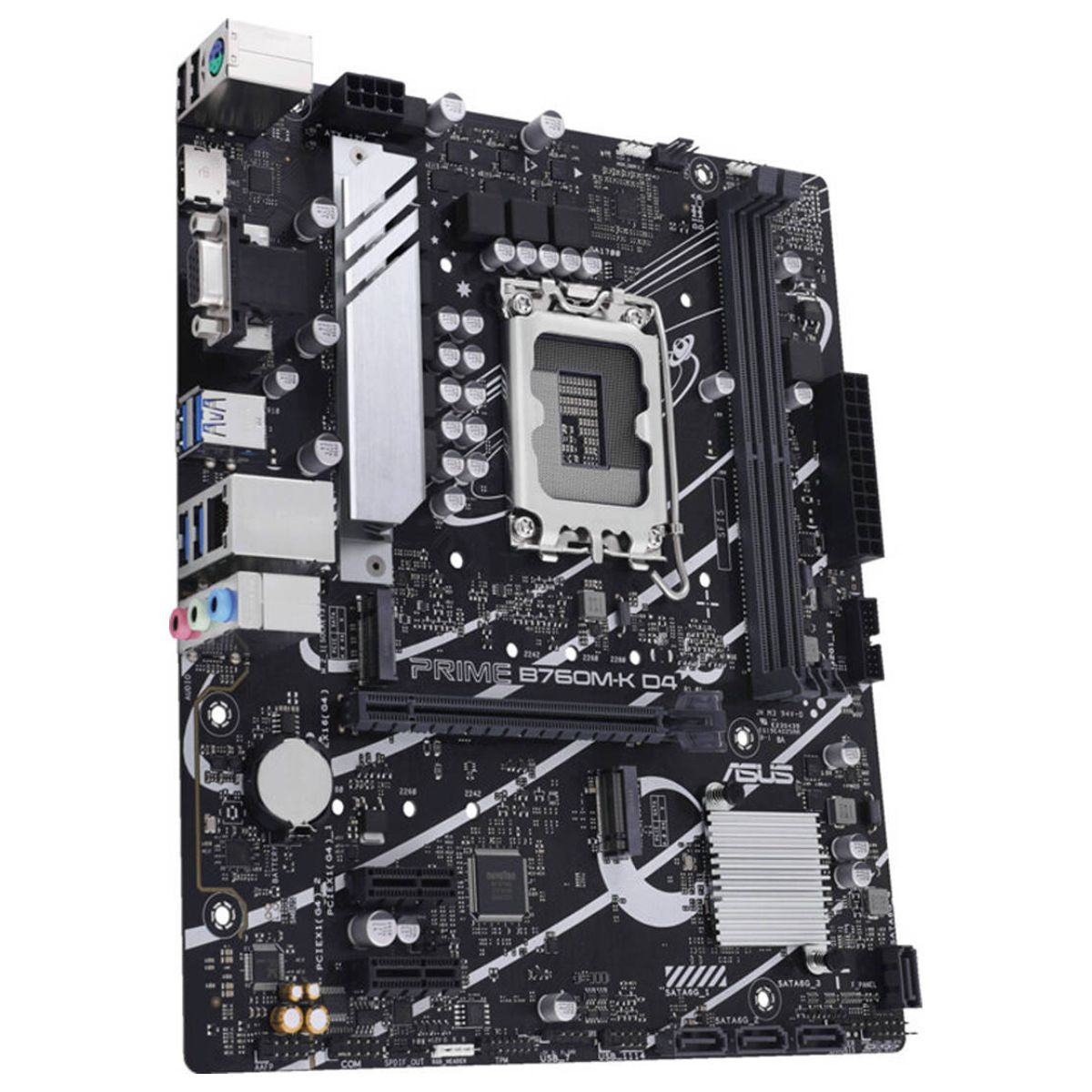 Asus PRIME B760M-K D4 LGA 1700 Micro-ATX Motherboard | DDR4 | PCIe 4.0 | 2.5Gb Ethernet | Aura Sync