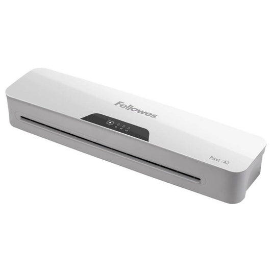 Fellowes Pixel A3 Laminator | Supports 80–125 Micron Pouches | Quick Warm-Up | Jam Release Lever | Auto Shut-Off | White