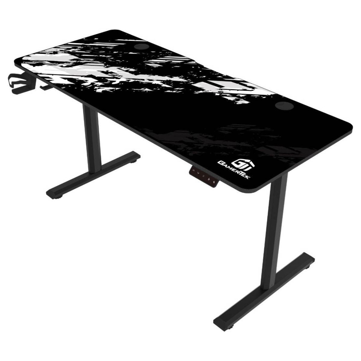 GamerTek GT-Elevate X Gaming Desk – Adjustable Height, Sit & Stand, 140x60cm, Red & Black