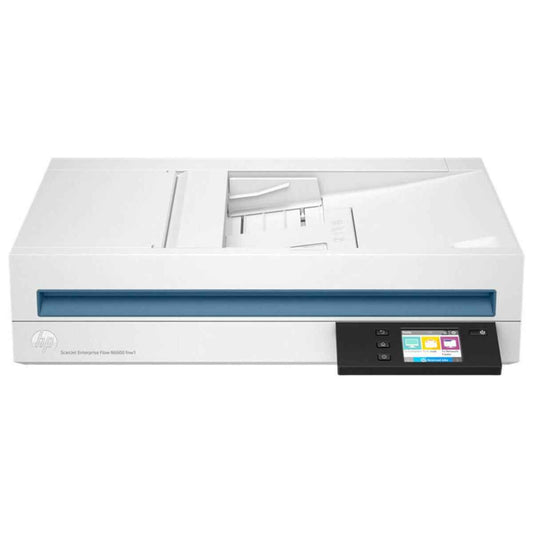 HP ScanJet Enterprise Flow N6600 fnw1 Scanner, Up to 1200 dpi, Up to 50 ppm/100 ipm Speed, Fast 2-Sided Scanning, 100 Sheets ADF Capacity, WiFi Connect, USB 3.0. White | 20G08A