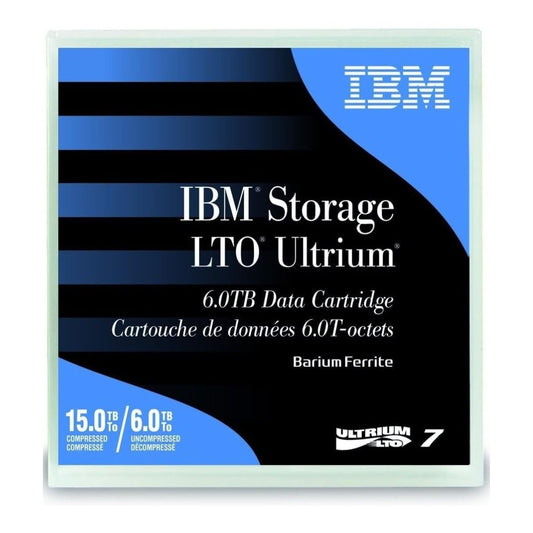 IBM Ultrium LTO-7 Data Cartridge | 6TB Native Capacity | Up to 15TB Compressed Storage | Reliable Long-Term Backup Media | 38L7302