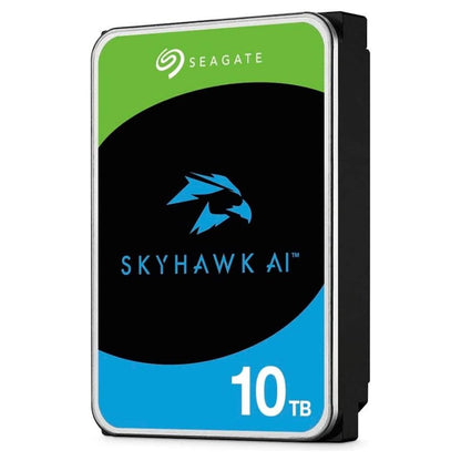 Seagate 10TB SkyHawk AI 7200 RPM 3.5" Internal Surveillance HDD | SATA III 6Gb/s, 256MB Cache | ST10000VE001
