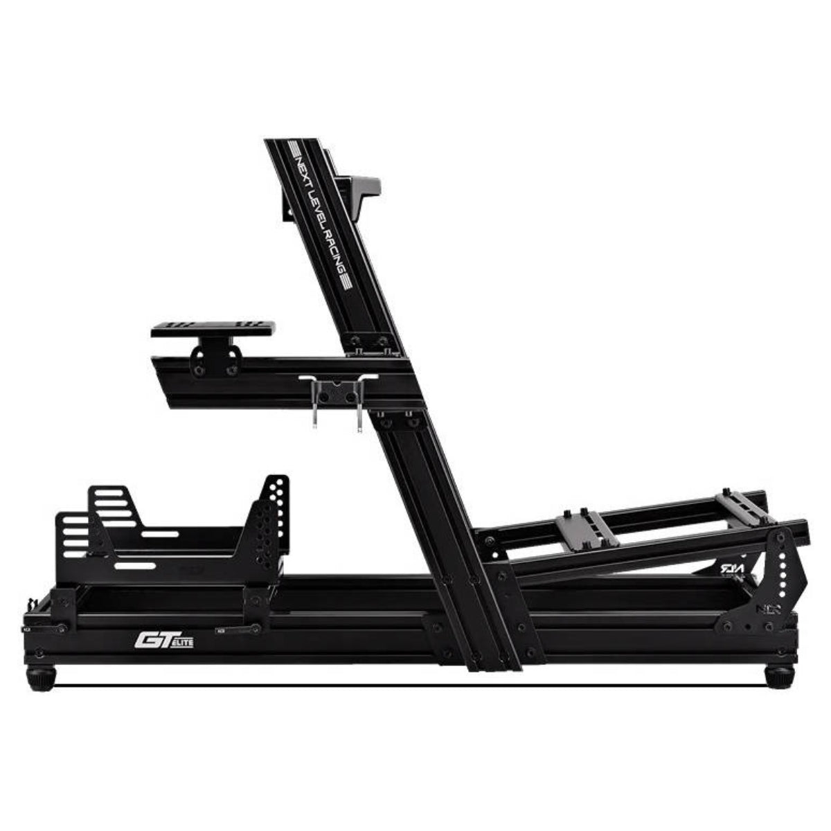 Next Level Racing GT Elite Racing Simulator Cockpit, Wheel Plate Edition, Premium Anodized Aluminum, Rigid & Highly Adjustable Mounting Supports, Dedicated GT Cockpit, Black | NLR-E022