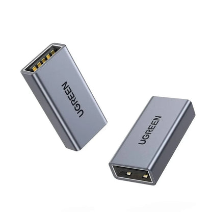 UGREEN 20119 USB Type-A Female to Female Adapter | USB 3.0 | Up to 5Gbps | USB 2.0/1.1 Compatible | Aluminum | Grey