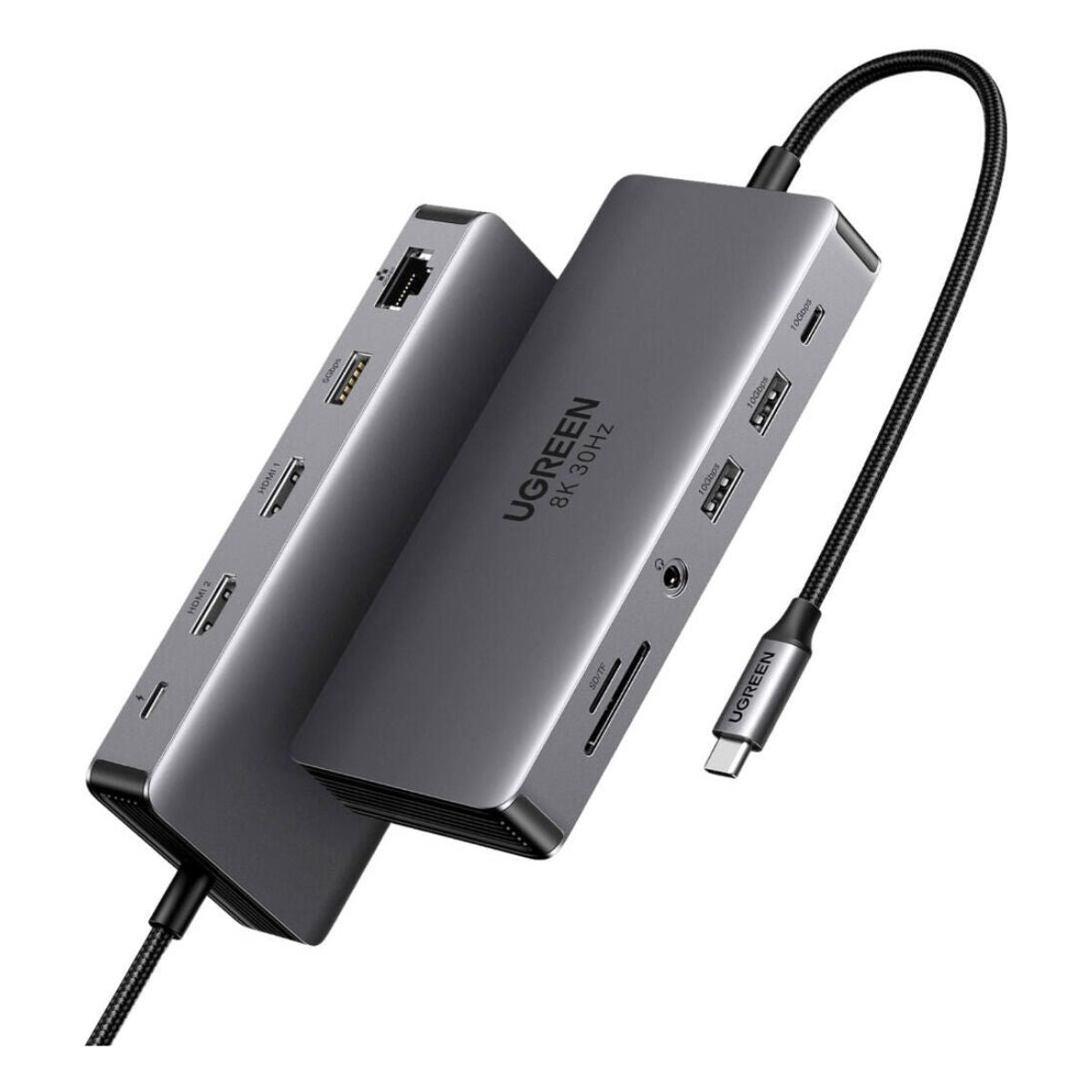 UGREEN Revodok Pro 211 11-in-1 USB-C Hub | 4K @ 60Hz | Up to 10Gbps | Dual HDMI | 100W USB-C PD | Gigabit Ethernet | SD/TF | 15965