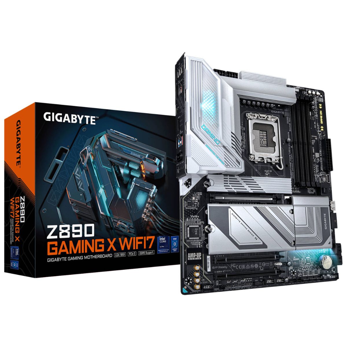 GIGABYTE Z890 Gaming X Wi-Fi 7 LGA 1851 ATX Motherboard, Intel Z890 Chipset, 4x DDR5 DIMM Slot, Up to 256GB Max Memory, Wi-Fi 7 & BT 5.4, PCIe 5.0 x16, 4x M.2 Slots, Black | Z890-GAMING-X-WIFI7