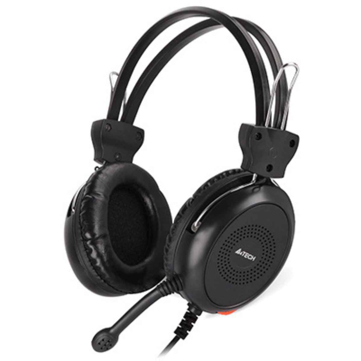 A4Tech HS-30 ComfortFit Stereo Headset – Noise-Cancelling Mic, 3.5mm, Wired (Black)