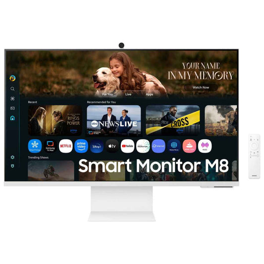 Samsung M7 M70F Smart Monitor, 43" VA Display, 4K UHD Resolution, 60Hz Refresh Rate, 4ms (GtG) Response Time, Tizen Operating System, WIFI5 & BT5.2 Connectivity, Black