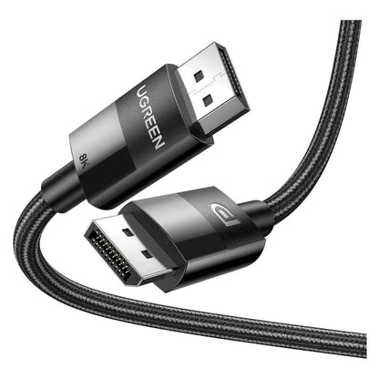 UGREEN DisplayPort 1.4 Cable up to 5m – 8K 60Hz, 4K 144Hz, HDR, Nylon Braided, High Speed 32.4Gbps Gaming Monitor Cable