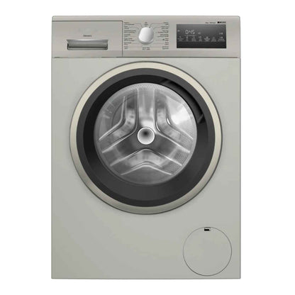 Siemens iQ300 8kg Front Load Fully Automatic Washing Machine WM14U28XGC, Capacity, iQ drive Motor, 1400 RPM Max Spin Speed, wave Drum, Speed Pack L, Silver Inox