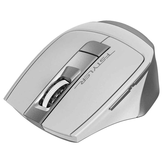 A4Tech Fstyler FB35 Wireless Bluetooth Mouse – Dual Mode (Bluetooth + 2.4G), Multi-Device, Ergonomic (Icy White)