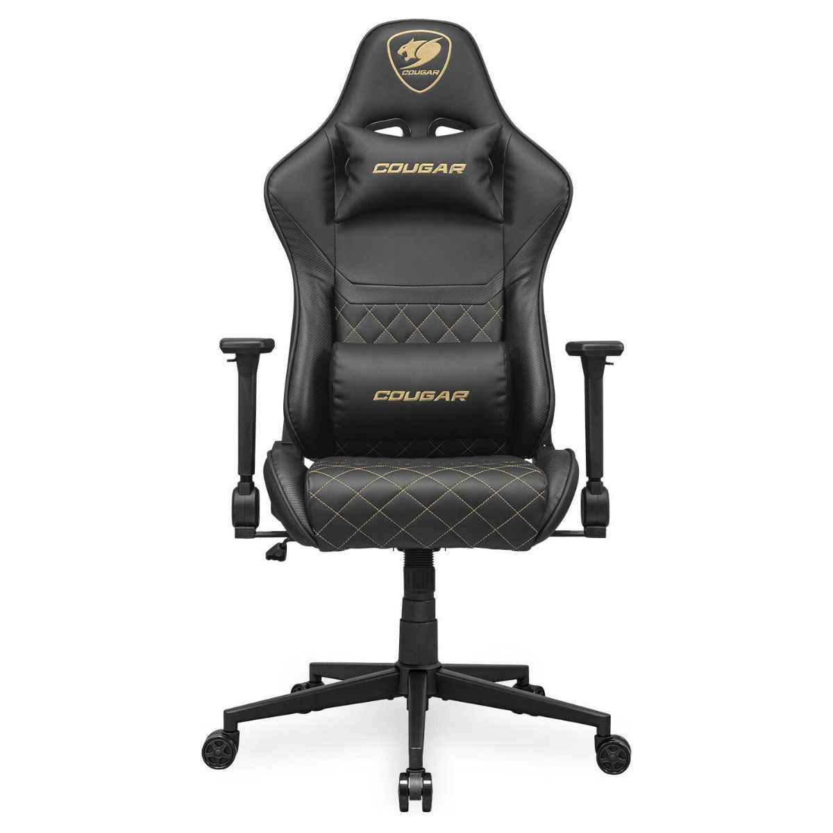 Cougar Armor ONE V2 Gold Gaming Chair – High-Back, 4D Armrests, Woven Fabric Comfort