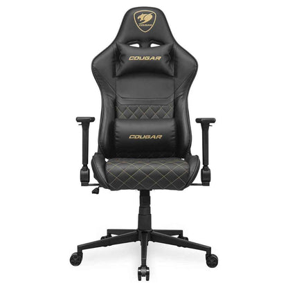 Cougar Armor ONE V2 Gold Gaming Chair – High-Back, 4D Armrests, Woven Fabric Comfort