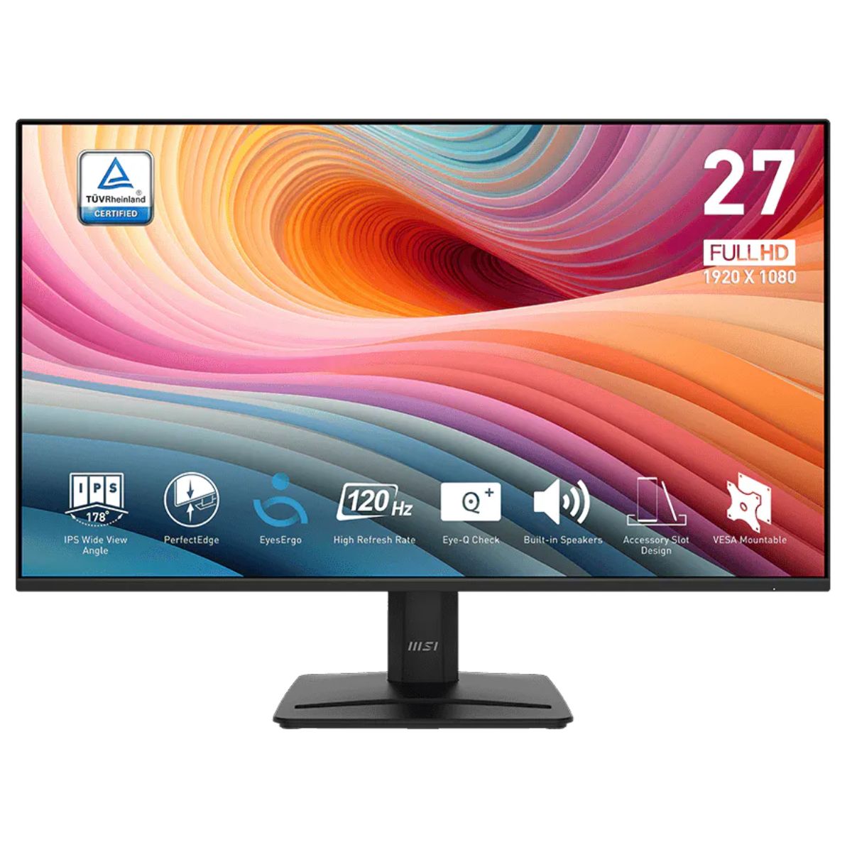 MSI PRO MP275 E2 Business Productivity Monitor | 27" IPS | FHD | 120Hz | 1ms MPRT | 16.7M Colors | Black | 9S6-3PD3CM-009