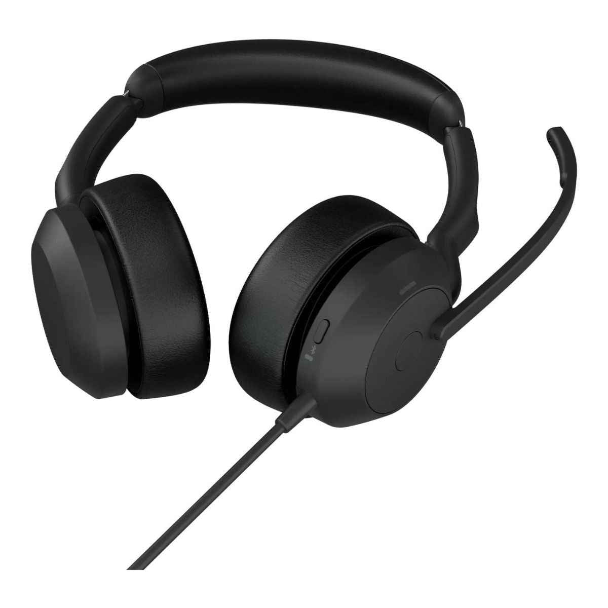Jabra Evolve2 50 MS Stereo Wired Headset | Active Noise Cancellation (ANC) | Noise-Cancelling Microphones | USB-C & USB-A Connectivity | Microsoft Teams Certified | Black | 25089-999-799