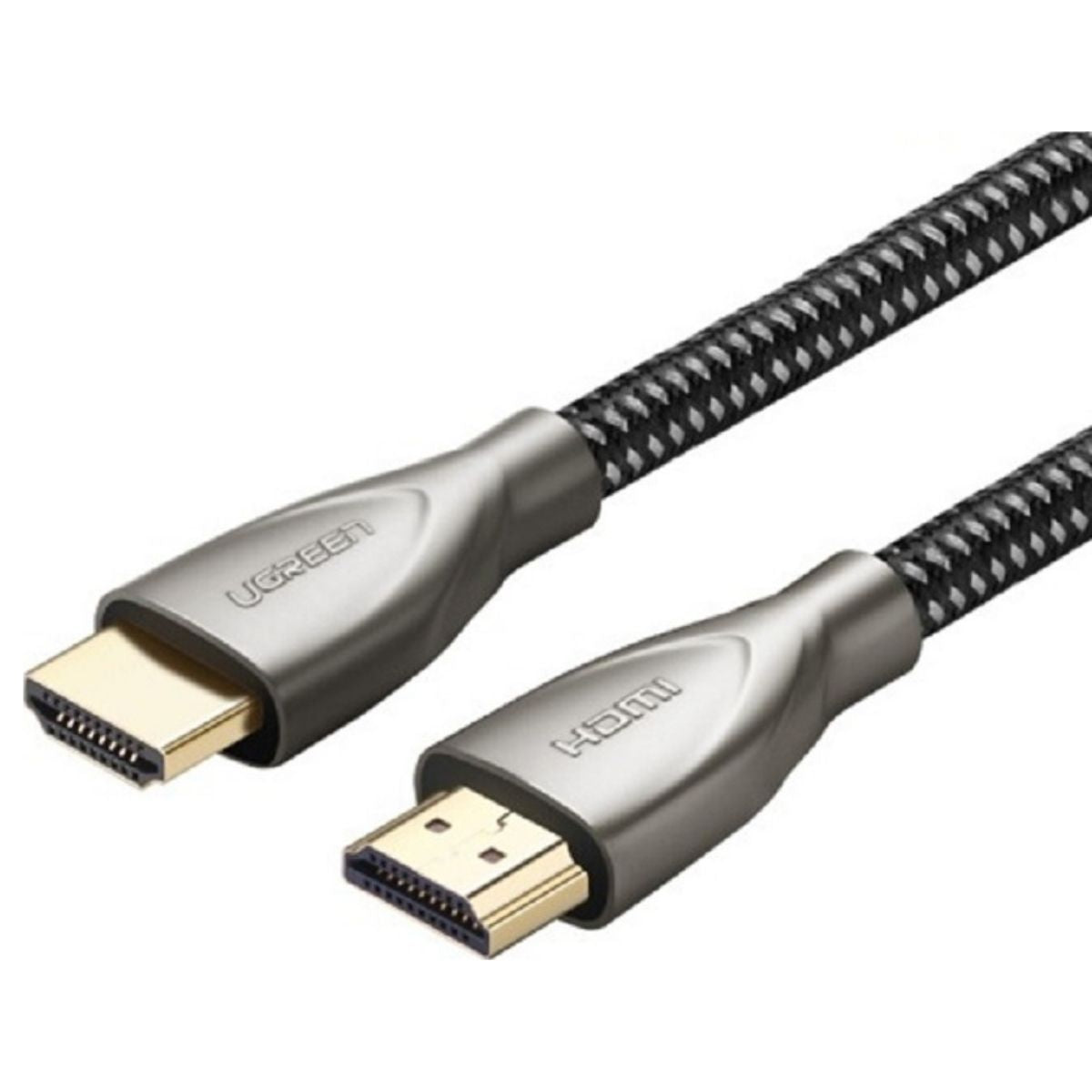 UGREEN 50108 HDMI 2.0 Carbon Fiber Zinc Alloy Cable | 2 Meter | 24K Metal-Plated Head | Gray