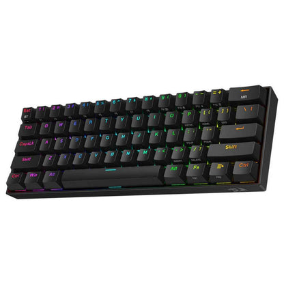 Redragon K530 Pro Draconic 60% Wireless RGB Mechanical Keyboard | Bluetooth 5.0 | Hot-Swappable Switches | Detachable USB Type-C | Red or Brown Switch Options | Black | K530RGB-PRO-RED / K530RGB-PRO-BROWN