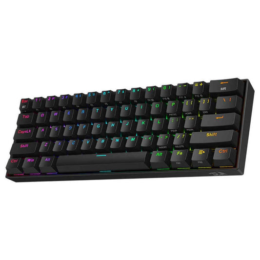 Redragon K530 Pro Draconic 60% Wireless RGB Mechanical Keyboard | Bluetooth 5.0 | Hot-Swappable Switches | Detachable USB Type-C | Red or Brown Switch Options | Black | K530RGB-PRO-RED / K530RGB-PRO-BROWN