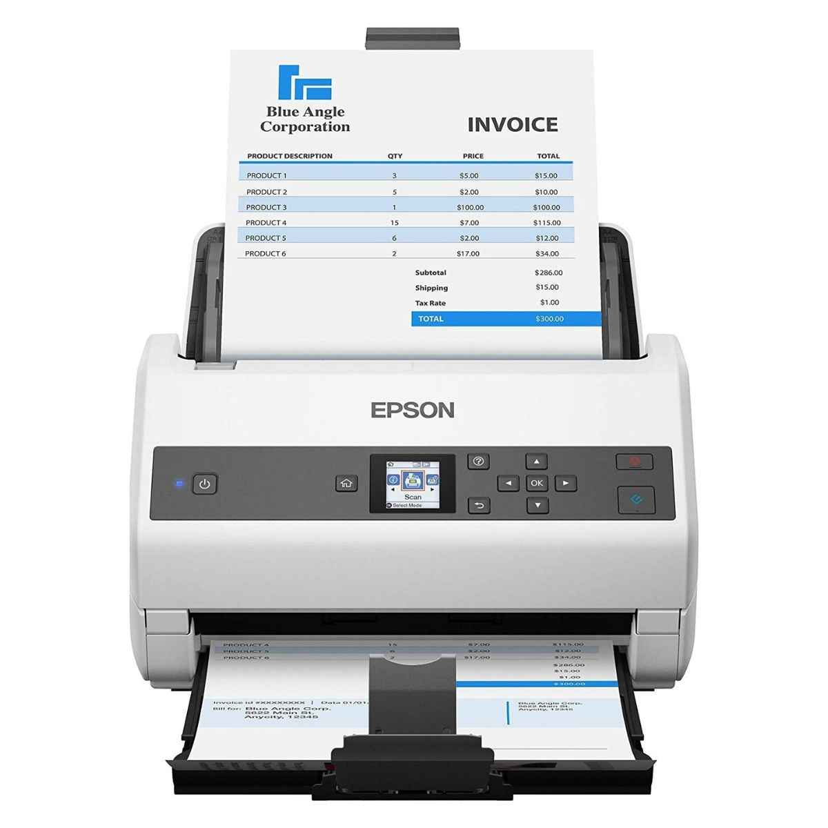 Epson WorkForce DS-970 Sheet-fed Document Scanner, Up to 85 ppm / 170 ipm, 100-Sheet ADF, 600 dpi Optical Resolution, USB 3.0 | B11B251401BB