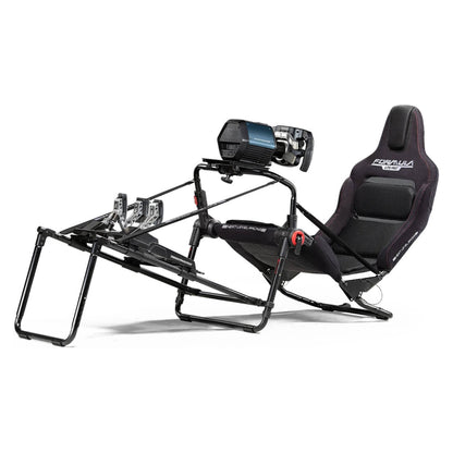 Next Level Racing Formula Lite Pro Cockpit, Direct Drive Wheels up to 10 NM, Adjustable Seat and High-quality Materials, Max User Weight Up to 1230 Kg, Attached on Roller Wheels, Black | NLR-S038