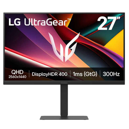LG UltraGear G6 Gaming Monitor, 27" IPS Display, QHD Resolution, 300Hz Refresh Rate, 1ms (GtG @ Faster) Response Time, AMD FreeSync Premium & NVIDIA G-Sync Compatible