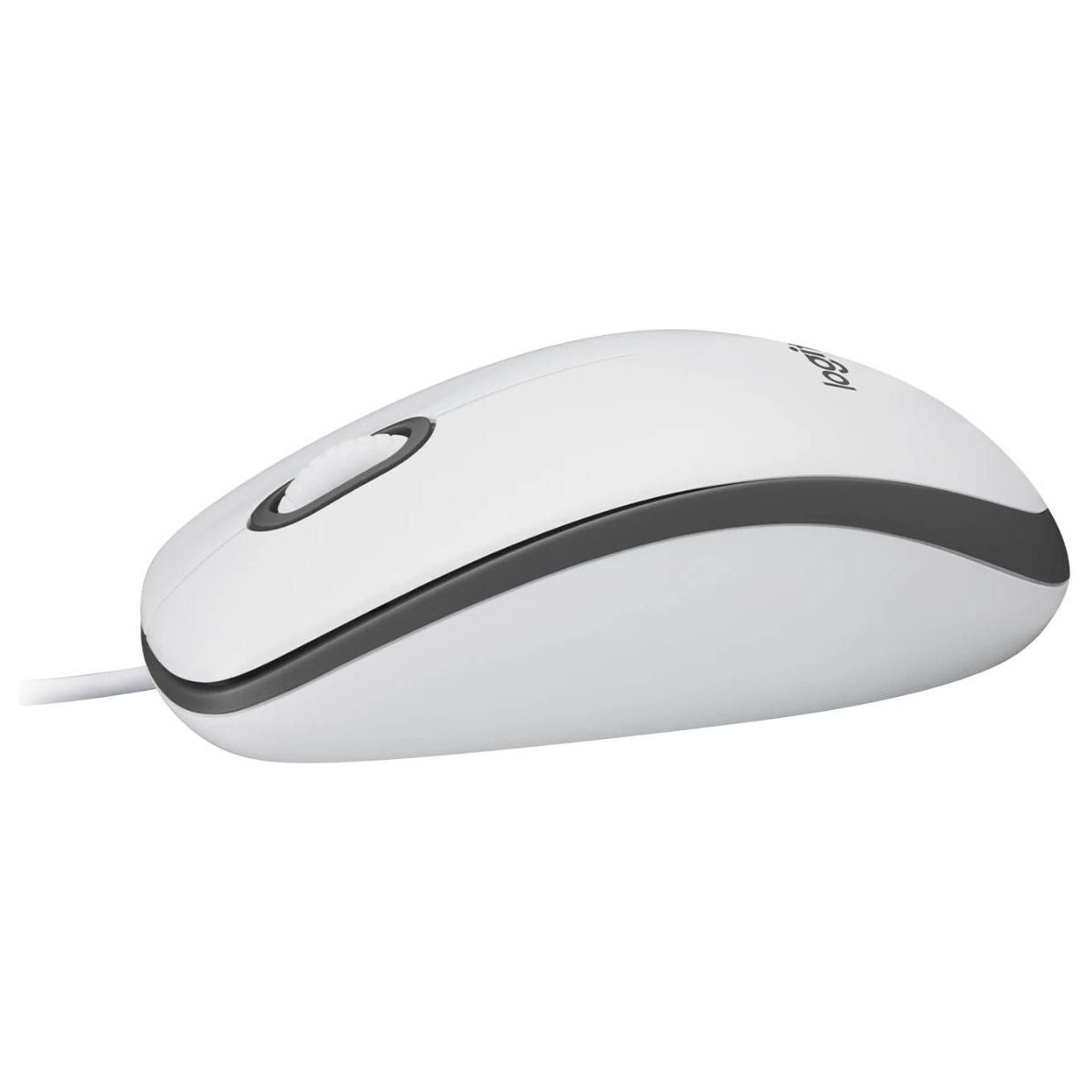 Logitech M100 Wired USB Mouse | Smooth Cursor Control | Plug & Play | No Software Setup |  Black, White | 910-005003,  910-001603 / 910-006764