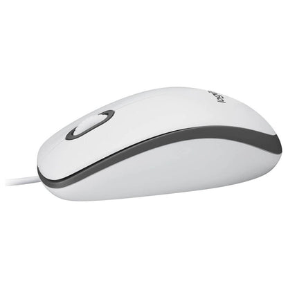 Logitech M100 Wired USB Mouse | Smooth Cursor Control | Plug & Play | No Software Setup |  Black, White | 910-005003,  910-001603 / 910-006764