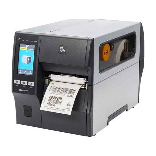 Zebra ZT411 Heavy Duty Barcode Label Printer, 300dpi Print Resolution, 14.0 ips Print Speed, LCD Display, Thermal Transfer, 4.1" Print Width, USB, Ethernet, Bluetooth, Gray