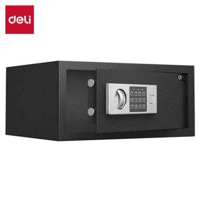 Deli T522 Fireproof Safe, Digital Safe Box with Key T522 Full Metal Body 4.1kg (20×43×35cm) Black