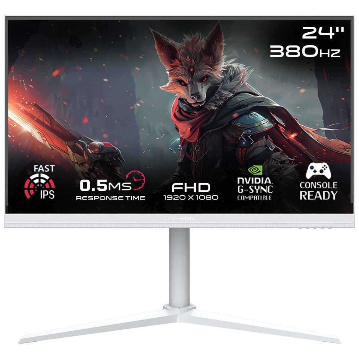 GAMEON GOAP24FHD380IPS Artic Pro Series 24" FHD, 360Hz, MPRT 0.5ms, HDMI 2.1, Fast IPS Gaming Monitor (Supports PS5) - White