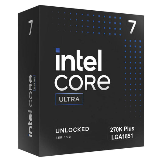 Intel Core Ultra 7 270K Plus LGA 1851 Processor | 24 Cores | 24 Threads | Up to 5.5 GHz | 36MB Cache | DDR5-7200 | Up to 256GB Memory | BX80768270K