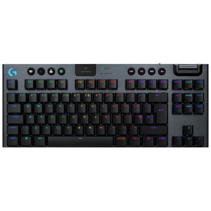 Logitech G915 TKL Tenkeyless LIGHTSPEED Wireless RGB Mechanical Gaming Keyboard – Clicky, No Numpad, Model 920-009537