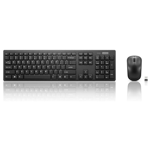 Lenovo 100 Wireless Keyboard & Mouse Combo | 2.4GHz Wireless Connectivity | English & Arabic Keyboard | 1000 DPI Optical Mouse | Black | GX30S99500