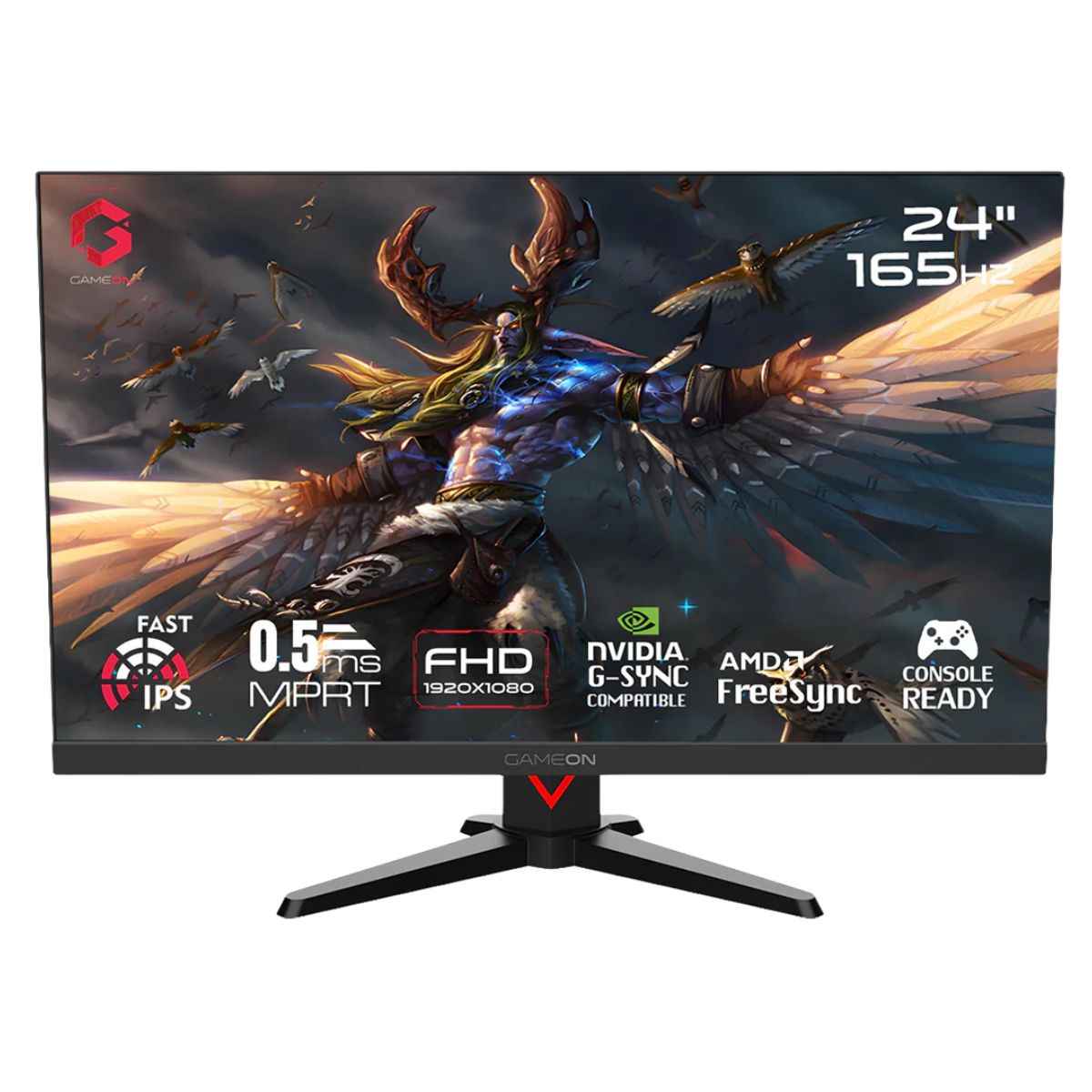 GAMEON GOE24FHD165IPS Epic Series Gaming Monitor – 24″ FHD IPS, 165Hz, 0.5ms, HDMI 2.1 (PS5 Supported)