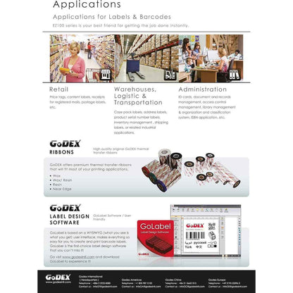 GoDEX EZ120 Barcode Printer, Codepage, Auto Switching | EZ120