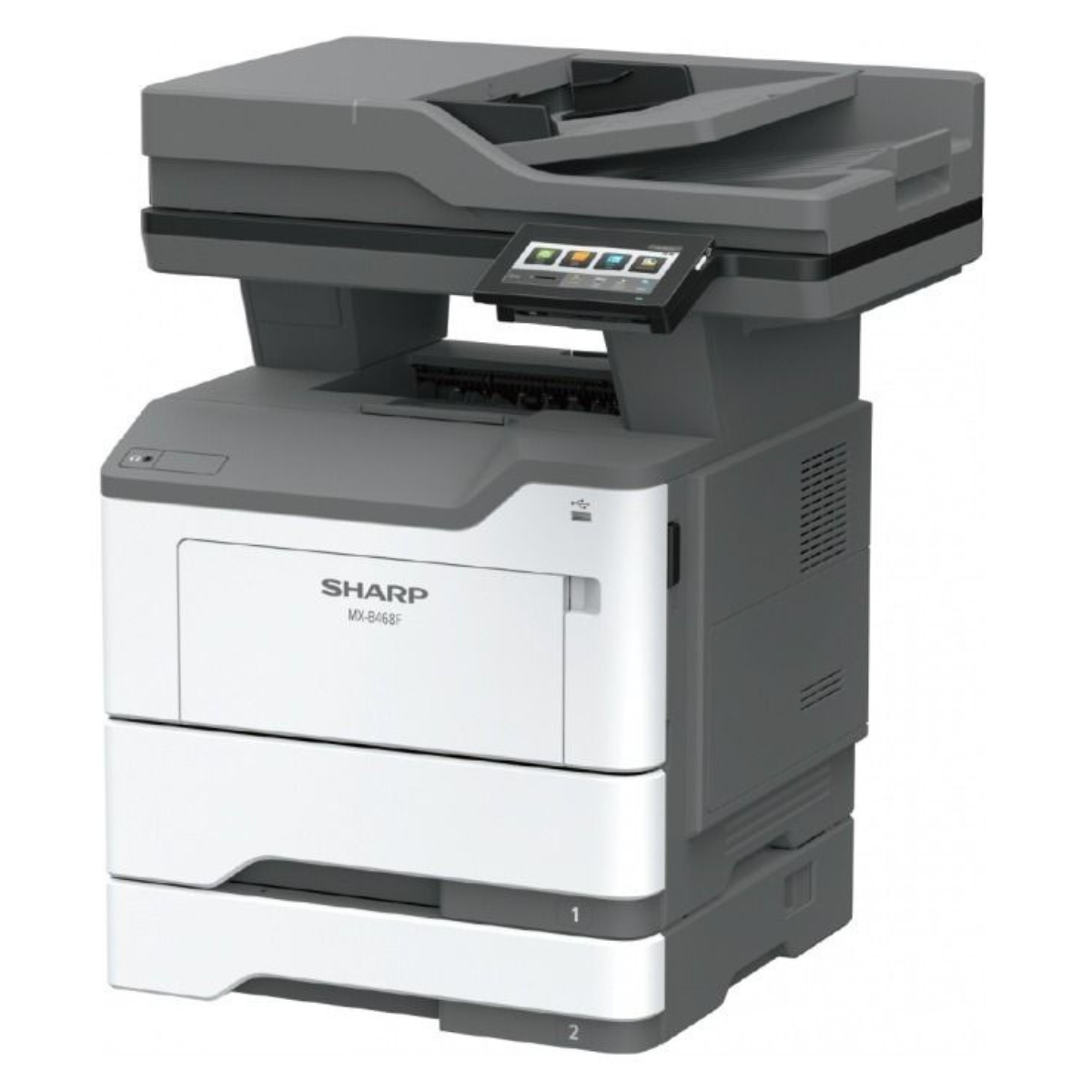 Sharp MXB468F A4 Monochrome B/W Multifunction Printer Copy Print Scan Fax, 44ppm, 1200 dpi