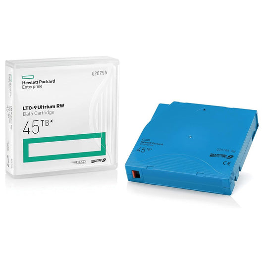 HPE LTO-9 Ultrium 45TB RW Data Cartridge, 18TB Native Capacity, 45TB Compressed Capacity, Enterprise Backup & Archival Storage