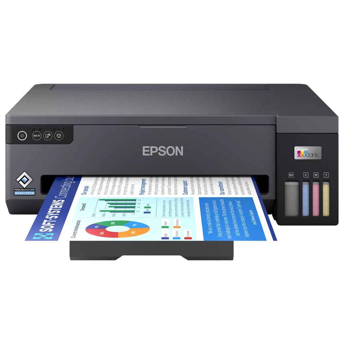 Epson L11050 Printer, Up to 15 IPM Print Speed, Wi-Fi Direct, High Yield Ink Bottles, Epson Connect, Integrated Front Facing Ink Tank System, Bi-Directional Printing, Black | C11CK39403DA
