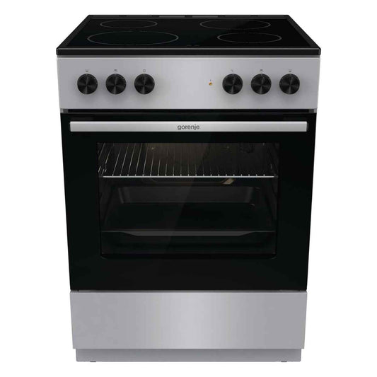 Gorenje GEC6A11SG Electric Cooker – 60cm Width, Ceramic Hob &amp; 65L Oven