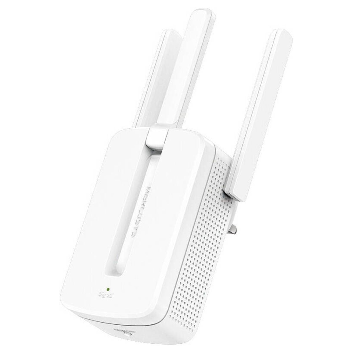 MERCUSYS MW300RE N300 Wi-Fi 4 Range Extender | 300 Mbps 2.4 GHz | 3 External Antennas | MIMO | WPS | White