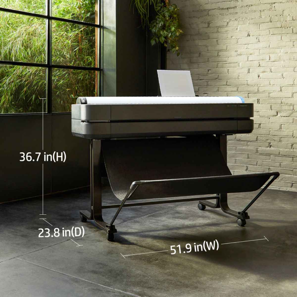 HP DesignJet T630 36-inch Large Format Wireless Plotter Printer in Modern Office Design | 5HB11A