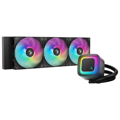DeepCool LE360 V2 Liquid CPU Cooler | 360mm Radiator | 3 x 120mm aRGB Fans | Up to 2100 RPM Fan Speed | 75.89 CFM Airflow | Hydro Bearing Fans | Anti-Leak Technology | Black | R-LE360-BKAMMC-G-2
